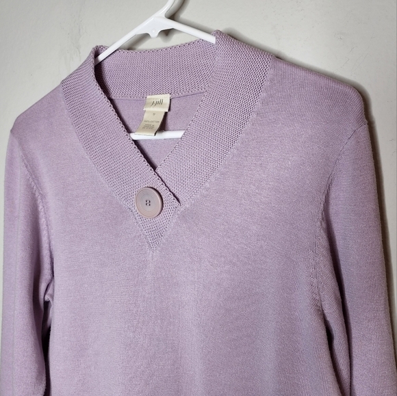 J Jill long sleeve purple knit shirt - Picture 3 of 16